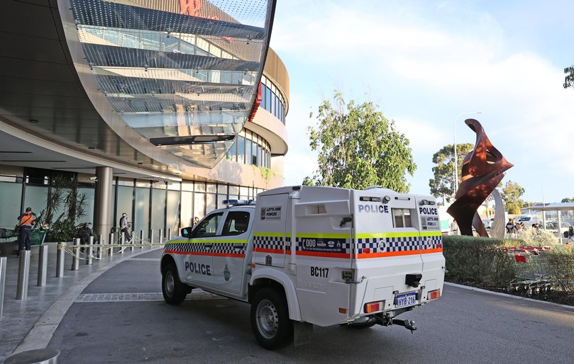 A man in his 20s has been taken to Royal Perth Hospital. His injuries are said to be minor.