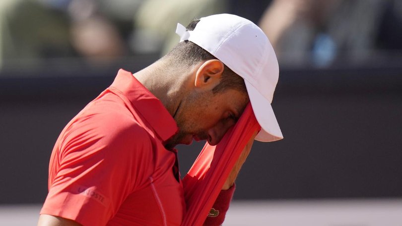 Novak Djokovic had a bad day at the Italian Open as he slumped to a shock defeat in Rome. (AP PHOTO)