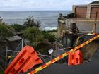 Council workers are fixing a 10-metre sinkhole on an east Sydney street caused by heavy rain. (Dean Lewins/AAP PHOTOS)
