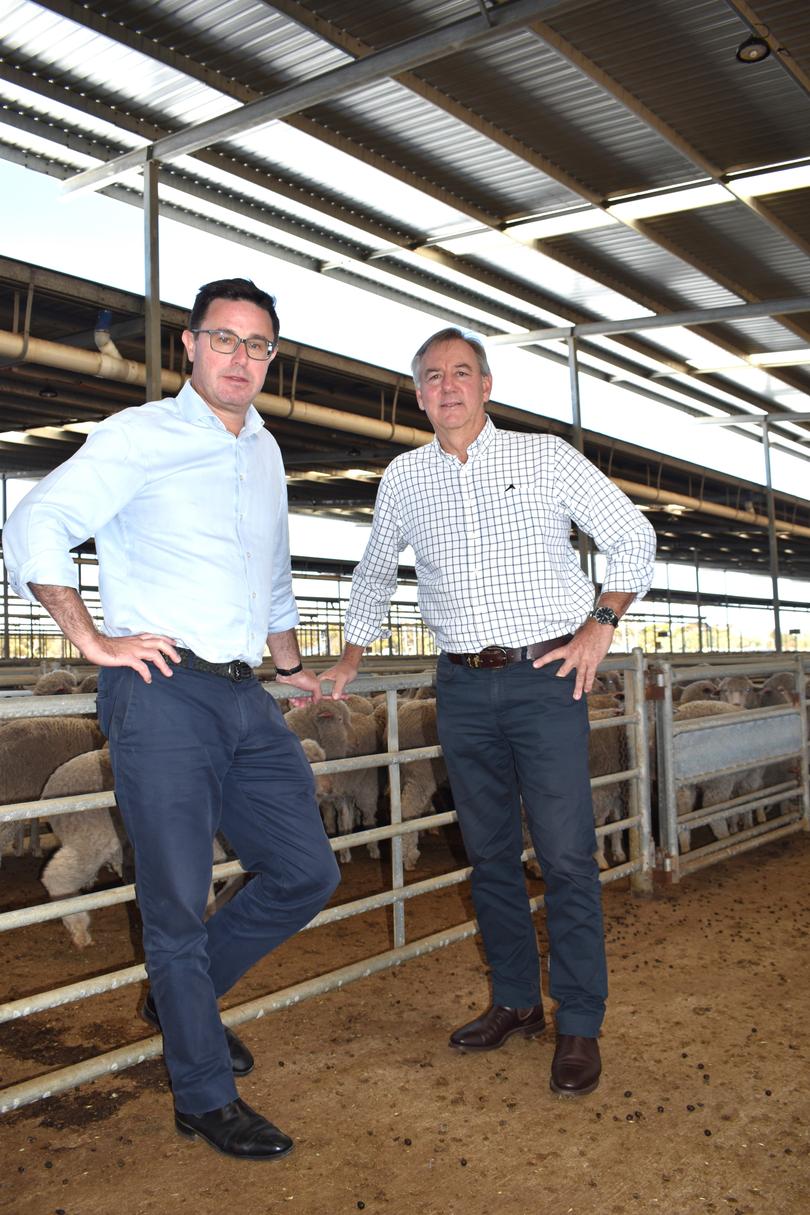 Nationals leader David Littleproud and deputy leader of the Nationals WA Peter Rundle. Daniel Rooney