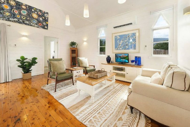 The living room in the renovated church hall.