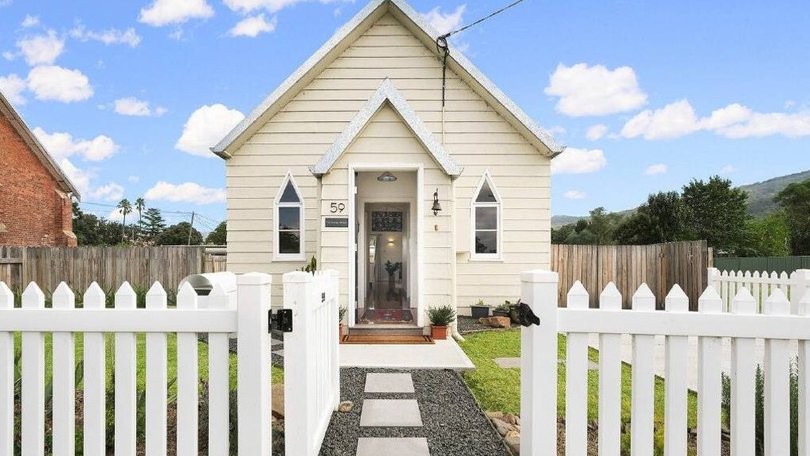 The renovated former church hall at 126 Mayne Street in Murrurundi is listed with a guide of $650,000.