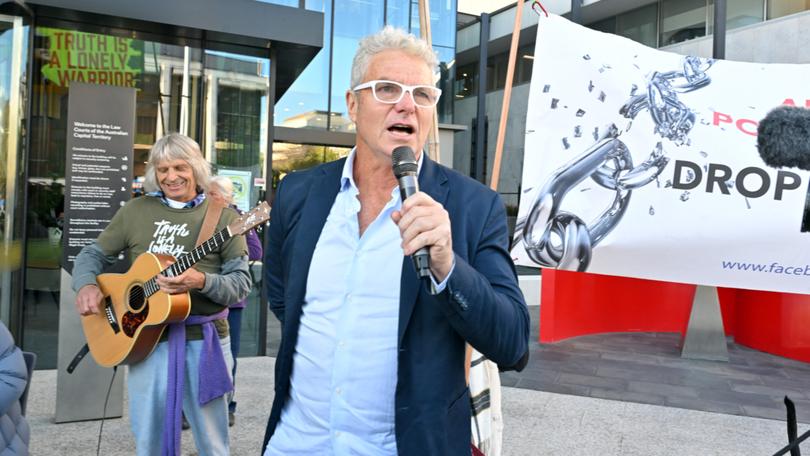 War crimes whistleblower David McBride arrives at the Supreme Court of the Australian Capital Territory in Canberra, Tuesday, May 14, 2024. David McBride pleaded guilty to stealing classified material and leaking it to journalists. (AAP Image/Mick Tsikas) NO ARCHIVING
