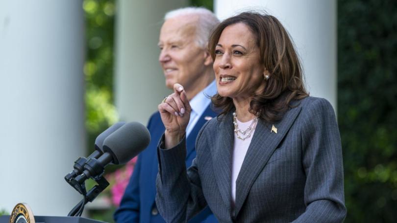 US Vice President Kamala Harris has used profanity during a speech in front of young Americans. (EPA PHOTO)