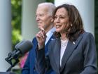 US Vice President Kamala Harris has used profanity during a speech in front of young Americans. (EPA PHOTO)