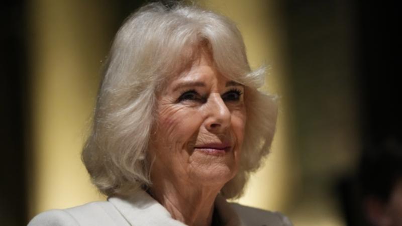Queen Camilla has committed to no new procurements of a controversial fashion item. (AP PHOTO)