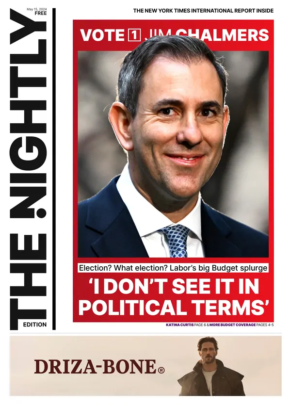 The front page of The Nightly for 15-05-2024