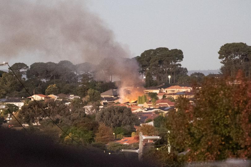 A house fire in Winthrop tonight. 