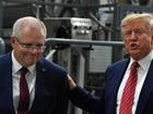 Scott Morrison and Donald Trump have discussed the AUKUS defence alliance during talks (file photo). (Mick Tsikas/AAP PHOTOS)