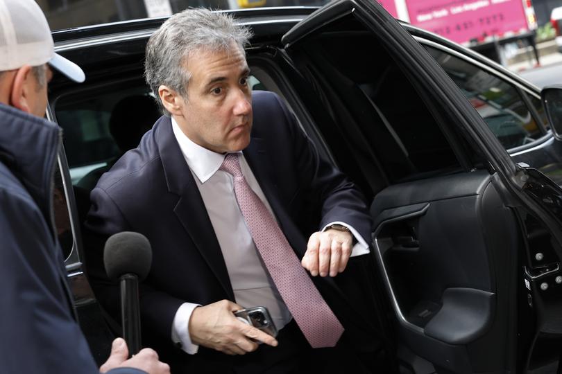 NEW YORK, NEW YORK - MAY 13: Michael Cohen, former President Donald Trump's former attorney, arrives at his home after leaving Manhattan Criminal Court on May 13, 2024 in New York City. Cohen was called to testify as the prosecution's star witness in the former president's hush money trial. Cohen's $130,000 payment to Stormy Daniels is tied to Trump's 34 felony counts of falsifying business records in the first of his criminal cases to go to trial. Cohen will continue with direct questioning by the prosecution, then face cross-examination by the defense when the trial resumes. (Photo by Michael M. Santiago/Getty Images)