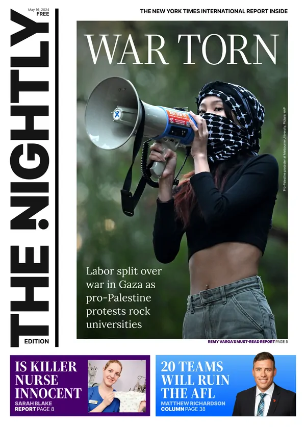 The front page of The Nightly for 16-05-2024