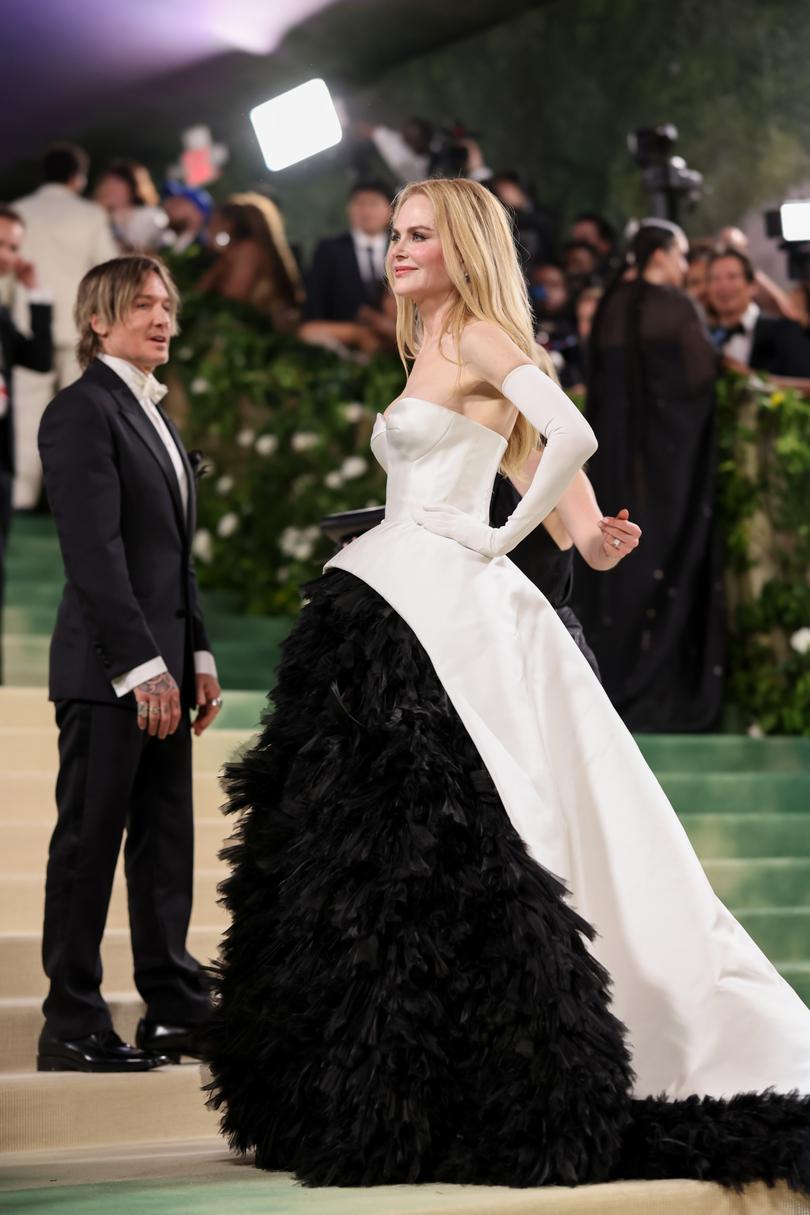 NEW YORK, NEW YORK - MAY 06: (L-R) Keith Urban and Nicole Kidman attend The 2024 Met Gala Celebrating "Sleeping Beauties: Reawakening Fashion" at The Metropolitan Museum of Art on May 06, 2024 in New York City. (Photo by John Shearer/WireImage)