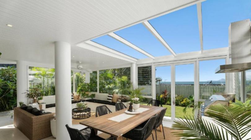 The view from the bathtub in the master suite at 1 Ocean Terrace, Newcastle East