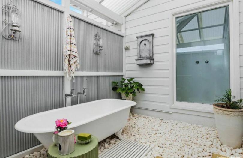 The view from the bathtub in the master suite at 1 Ocean Terrace, Newcastle East