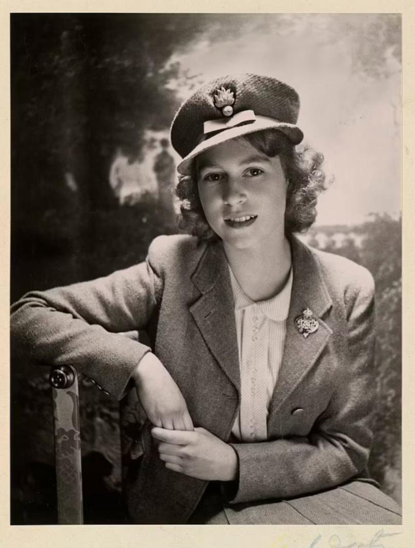 A new exhibition Royal Portraits: A Century of Photography, opening tomorrow at The King's Gallery, Buckingham Palace.
PICTURED: Princess Elizabeth is shown in this 1942 wartime portrait taken by Cecil Beaton