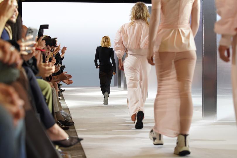 SYDNEY, AUSTRALIA - MAY 14: Models walk the runway during the P.E Nation show during Australian Fashion Week Presented By Pandora 2024 at Carriageworks on May 14, 2024 in Sydney, Australia. (Photo by Nina Franova/Getty Images for AFW)