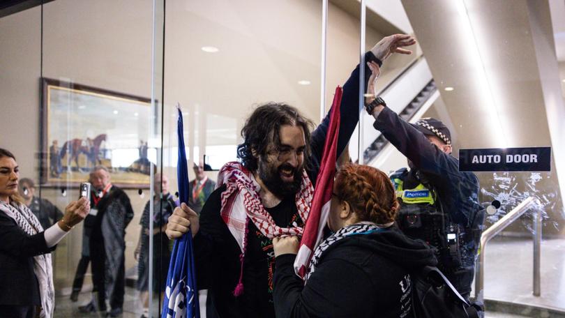 Rally for Palestine at the ALP State Conference