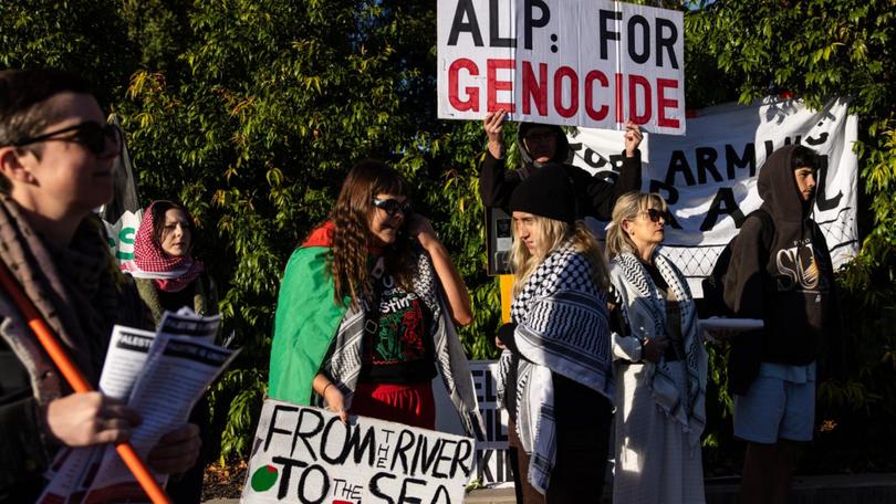 Rally for Palestine at the ALP State Conference