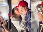 An Aussie man has given passengers a show of a lifetime when he took over a flight’s PA system and proposed to his girlfriend.