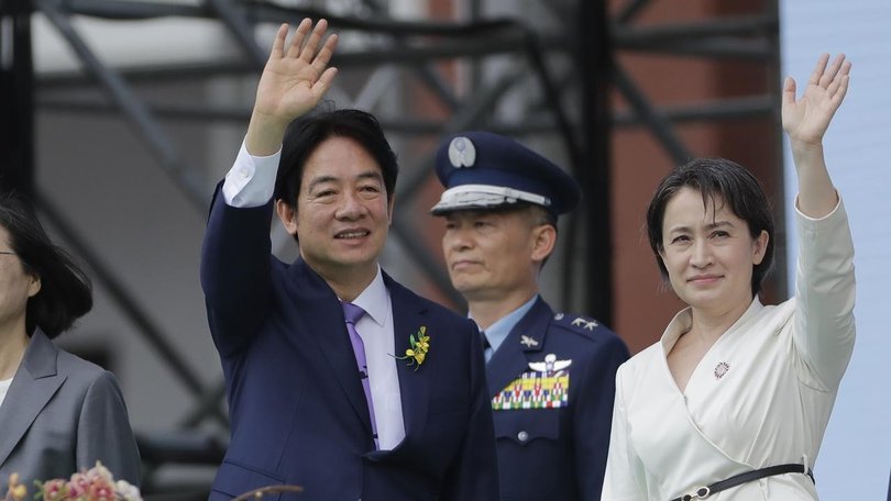 Taiwan president Lai Ching-te and vice president Hsiao Bi-khim (right) at the inauguration in Taipei (AP PHOTO)