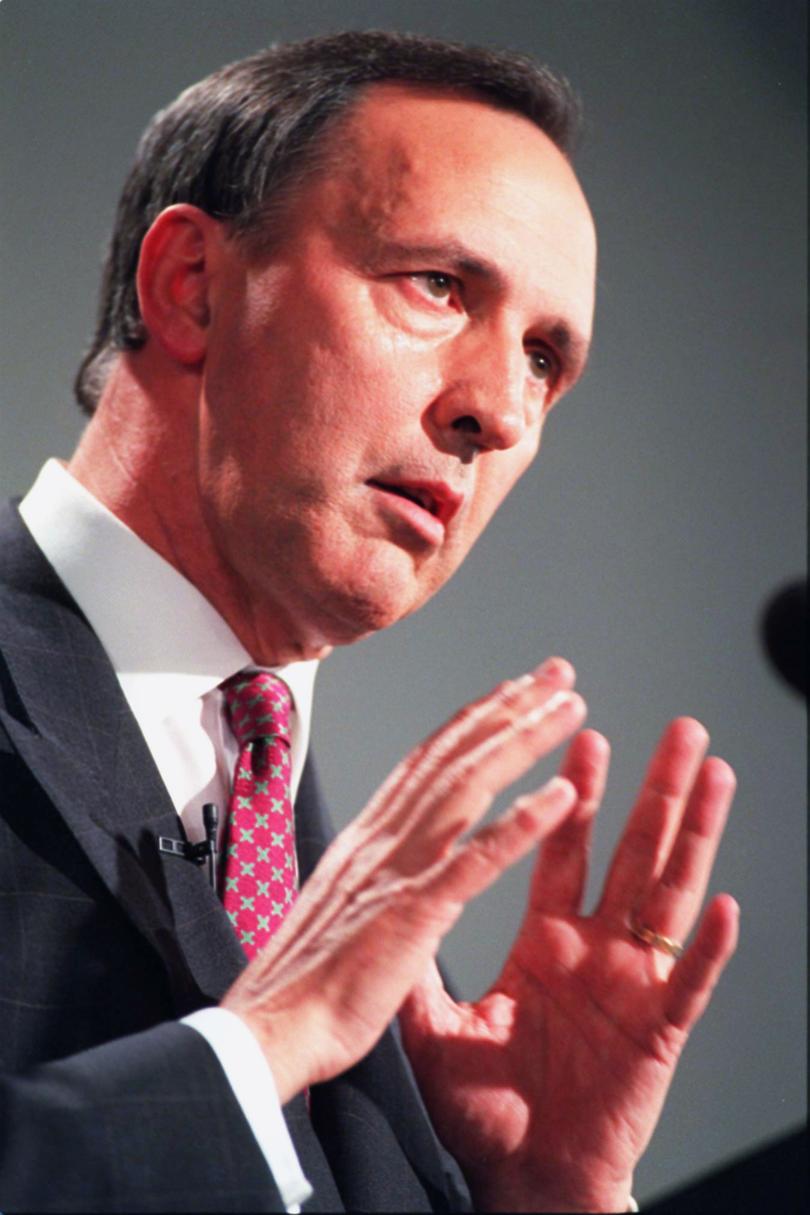 Former Prime Minister Paul Keating speaking at the National Press Club Luncheon......