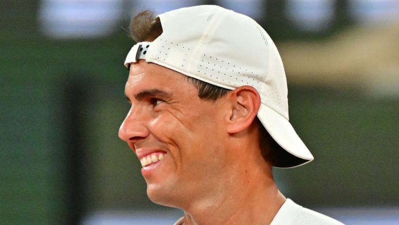 PARIS, FRANCE - MAY 20: Rafael Nadal of Spain during a training session at Roland Garros on May 20, 2024 in Paris, France.(Photo by Christian Liewig - Corbis/Getty Images)