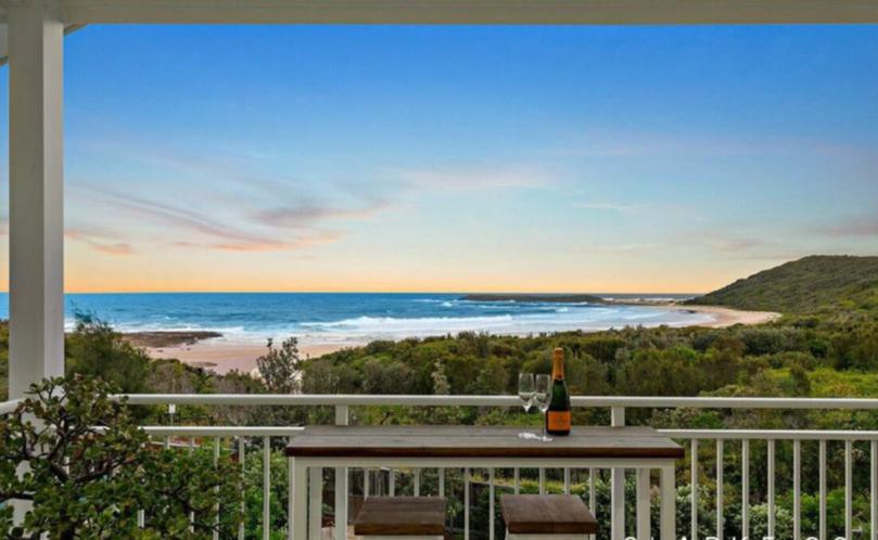 37 Surfside Drive in Catherine Hill Bay is listed with a guide of $4.8 million to $5.1 million with Nick Clarke and Taylah Clarke at Clarke and Co Estate Agents.