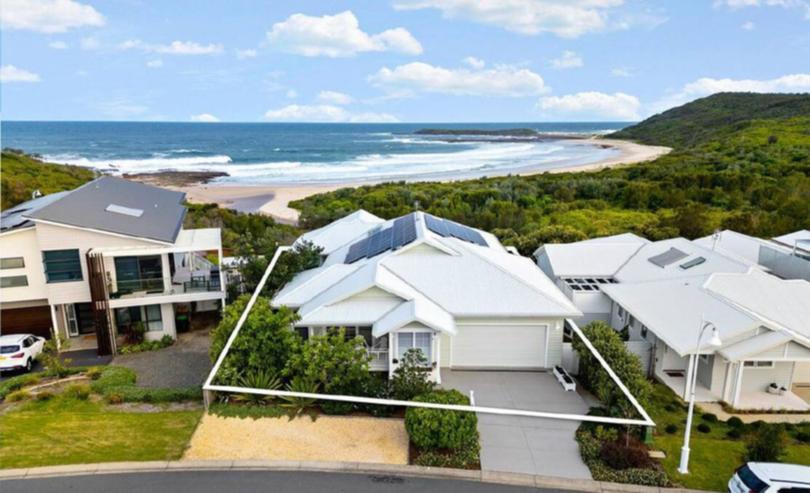 37 Surfside Drive in Catherine Hill Bay is listed with a guide of $4.8 million to $5.1 million with Nick Clarke and Taylah Clarke at Clarke and Co Estate Agents.