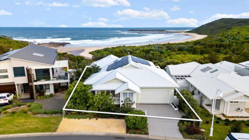 37 Surfside Drive in Catherine Hill Bay is listed with a guide of $4.8 million to $5.1 million with Nick Clarke and Taylah Clarke at Clarke and Co Estate Agents. The house is set on 887 square metres.