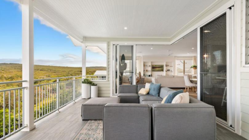 37 Surfside Drive in Catherine Hill Bay is listed with a guide of $4.8 million to $5.1 million with Nick Clarke and Taylah Clarke at Clarke and Co Estate Agents. The ensuite.