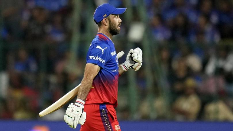 Glenn Maxwell has suffered another failure with the bat as Bengaluru crashed out of the IPL. (AP PHOTO)