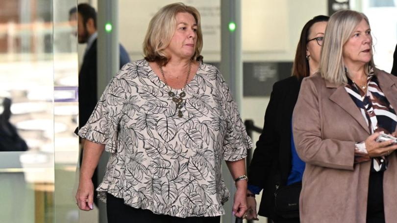 Rhonda Opacic sobbed hearing one accused took her son's backpack and made no attempt to help him. (Darren England/AAP PHOTOS)