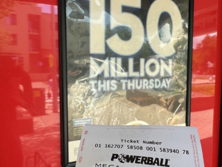 Thursday's $150 million jackpot was the third-largest lottery prize in Australian history. (Mick Tsikas/AAP PHOTOS)