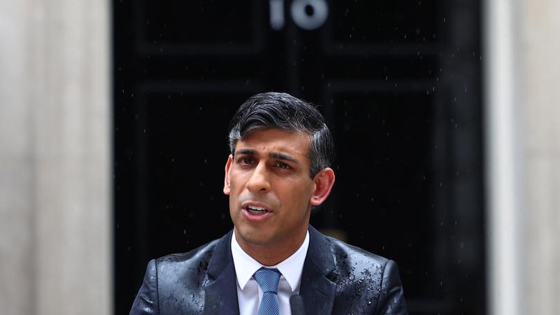 UK Prime Minister Rishi Sunak, announces the date for the UK General Election at Downing Street on May 22.