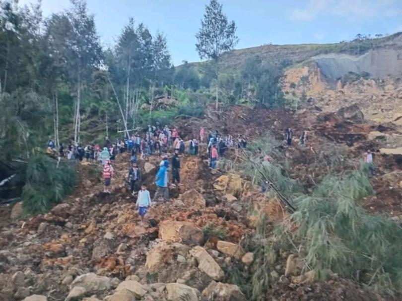 A devastating landslide has hit a remote village in Papua New Guinea.