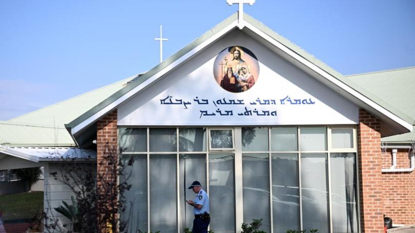 Police at Christ The Good Shepherd Church at Wakeley in Sydney