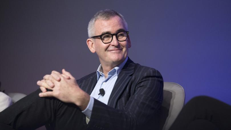 Brad Banducci, chief executive officer of Woolworths Ltd., during the AFR Business Summit in Sydney, Australia, on Tuesday, March 7, 2023. The summit runs through March 8. Photographer: Brent Lewin/Bloomberg