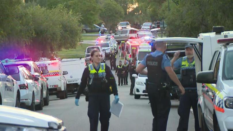 Police rushed to Berkeley Crescent about 4.30pm on Friday after it is understood a gunman opened fire at a home on the street.