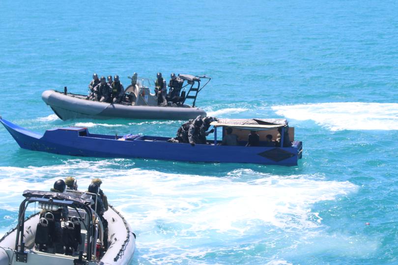 Throughout March 2024, Australian authorities intercepted and apprehended three Indonesian fishing vessels fishing illegally in Australian waters,
two of which were intercepted in the Kimberley Marine Park.