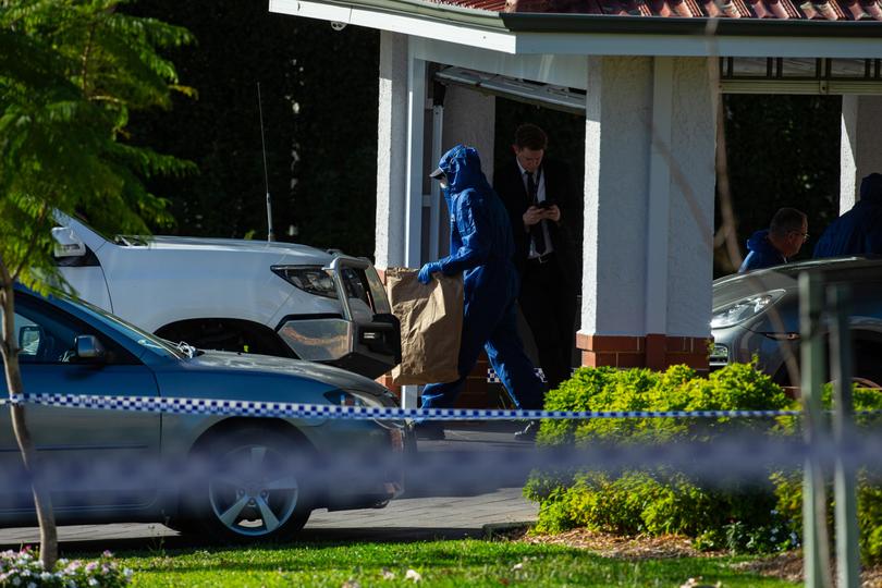 Police arrived at the home about 10 minutes after a family member raised the alarm, hearing the final gunshot as they arrived.