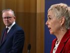 Prime Minister Anthony Albanese (left) and Commonwealth Domestic, Family and Sexual Violence Commissioner Micaela Cronin.