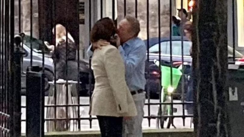 Andrew Forrest with reported to be Moroccan Energy Minister Leila Benali, sharing a kiss. Unknown