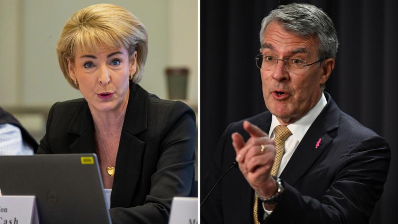 Liberal Senator Michaelia Cash, left, and Attorney-General Mark Dreyfus clashed heads in a fiery meeting over religious discrimination laws.