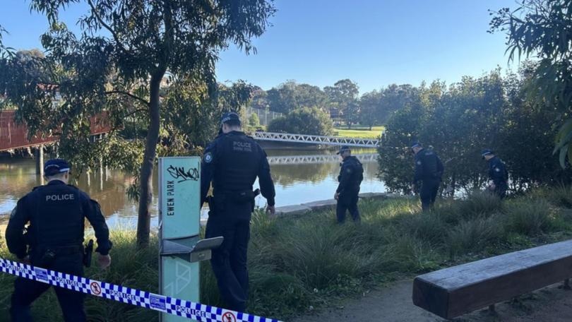 An urgent search began following the discovery of a placenta and umbilical cord by a Sydney river.
