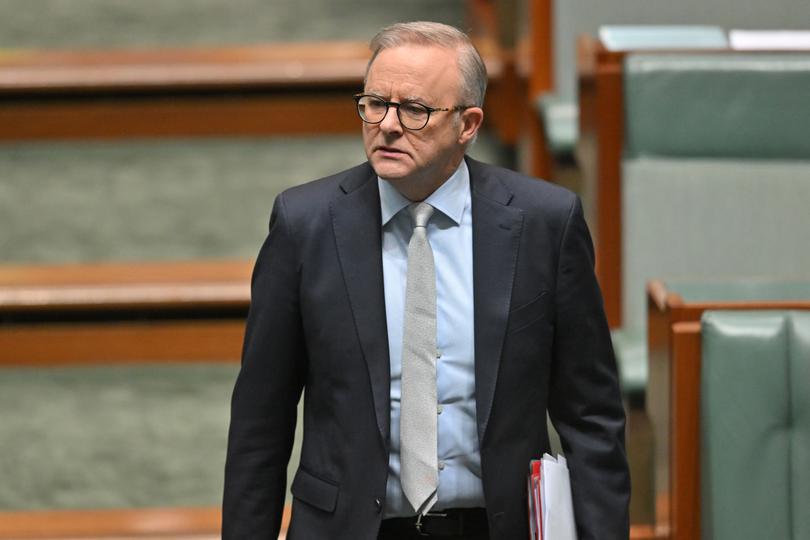 Prime Minister Anthony Albanese arrives for Question Time in the House of Representatives at Parliament House in Canberra, Tuesday, May 14, 2024. (AAP Image/Mick Tsikas) NO ARCHIVING