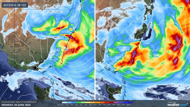 An East Coast Low is set to hit the southeast coast of Australia, bringing rain and damaging winds and surf from Sunday into next week.