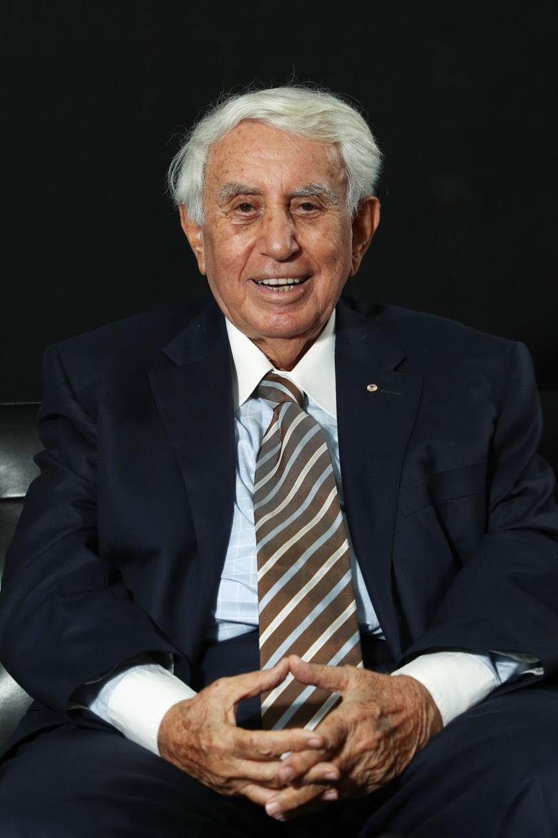 Harry Triguboff, founder and managing director of Meriton Pty, poses for a photograph in Sydney, Australia, on Friday, Feb. 1, 2019. Triguboff is remarkably calm about Australia's worst real estate slump in a generation considering he's got more at stake than perhaps anyone on the planet. The developer plans to push on with expansion, even as the Sydney property market slides deeper into the doldrums. Photographer: Brendon Thorne/Bloomberg