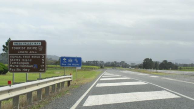 The Tweed Valley Motorway near Chinderah.