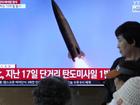 North Korea has fired a barrage of suspected short-range ballistic missiles, South Korea says. (AP PHOTO)