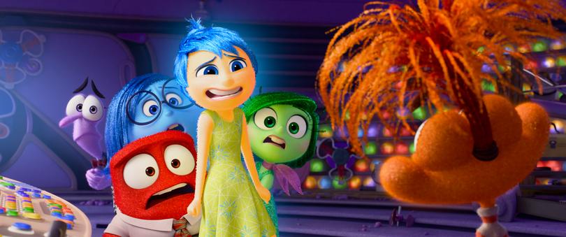 JOY AND ANXIETY -- Disney and Pixars Inside Out 2 returns to the mind of freshly minted teenager Riley just as a new Emotion shows up unexpectedly. Much to Joys surprise, Anxiety isnt the type who will take a back seat either. Featuring the voices of Amy Poehler as Joy and Maya Hawke as Anxiety, Inside Out 2 releases only in theaters Summer 2024. 2023 Disney/Pixar. All Rights Reserved.